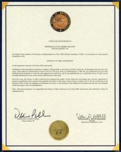 In honor of SOA's 45th Anniversary - Ohio House document