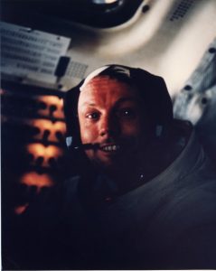 Neil Armstrong, Ohio native, inside Lunar Module