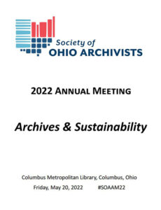 Cover of Society of Ohio Archivists Annual Meeting Program 2022