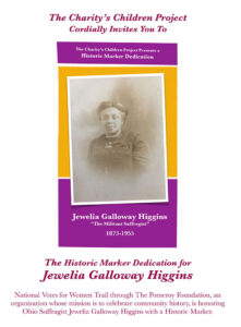 Cover of Jewelia G. Higgins Marker Dedication Invitation, July 17, 2022