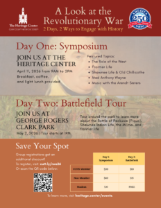 Image of a flyer "A Look at the Revolutionary War".